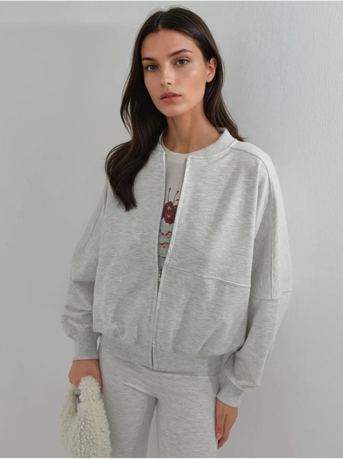 Veste bomber à coupe décontractée avec fermeture éclair et col montant busem - Kiabi Veste bomber à coupe décontractée avec fermeture éclair et col montant busem - Kiabi