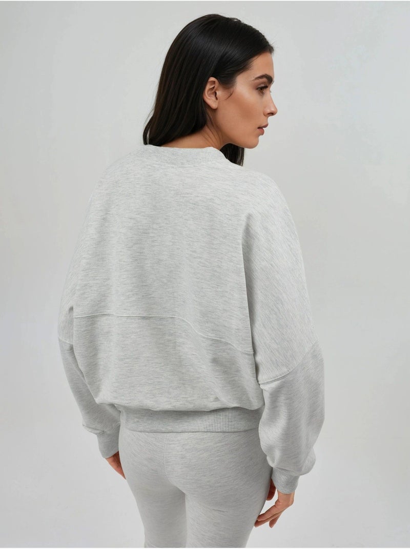 Veste bomber à coupe décontractée avec fermeture éclair et col montant busem Gris clair - Kiabi