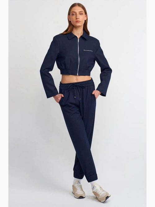 Veste bomber courte en crêpe dilvin - Kiabi Veste bomber courte en crêpe dilvin - Kiabi