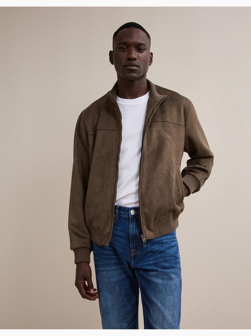 Veste bomber effet suède, mo fashion - Kiabi Veste bomber effet suède, mo fashion - Kiabi