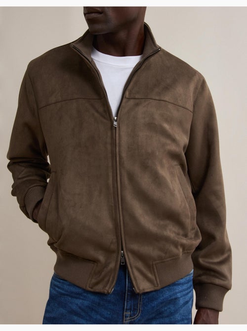 Veste bomber effet suède, mo fashion - Kiabi Veste bomber effet suède, mo fashion - Kiabi