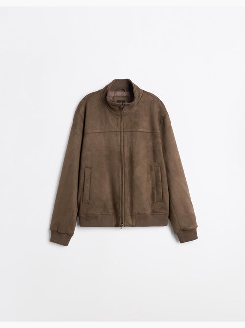 Veste bomber effet suède, mo fashion - Kiabi Veste bomber effet suède, mo fashion - Kiabi