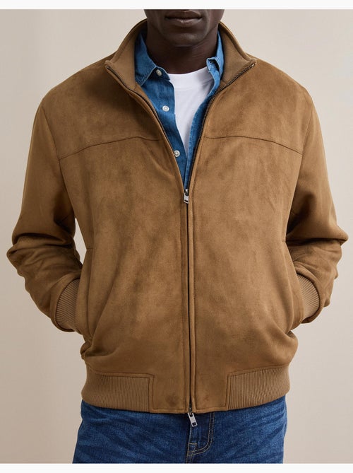 Veste bomber effet suède, mo fashion - Kiabi Veste bomber effet suède, mo fashion - Kiabi