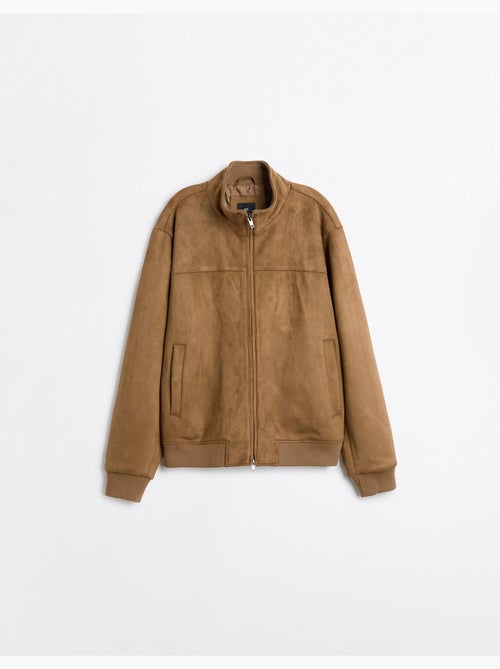 Veste bomber effet suède, mo fashion - Kiabi Veste bomber effet suède, mo fashion - Kiabi