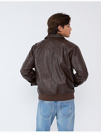 Veste bomber en cuir, mo fashion