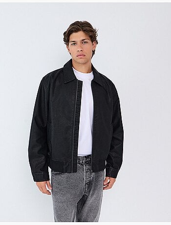 Veste bomber en cuir, mo fashion