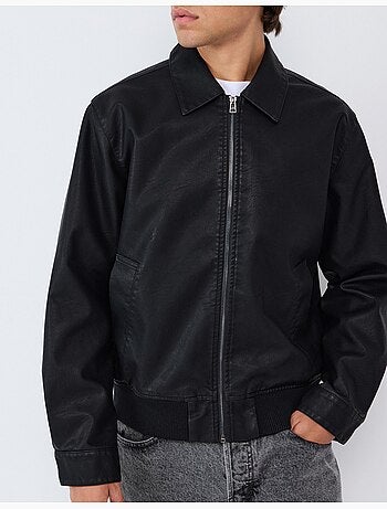 Veste bomber en cuir, mo fashion