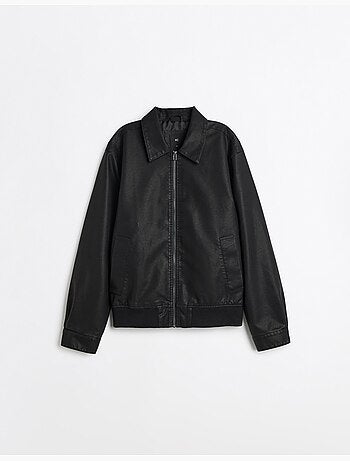 Veste bomber en cuir, mo fashion