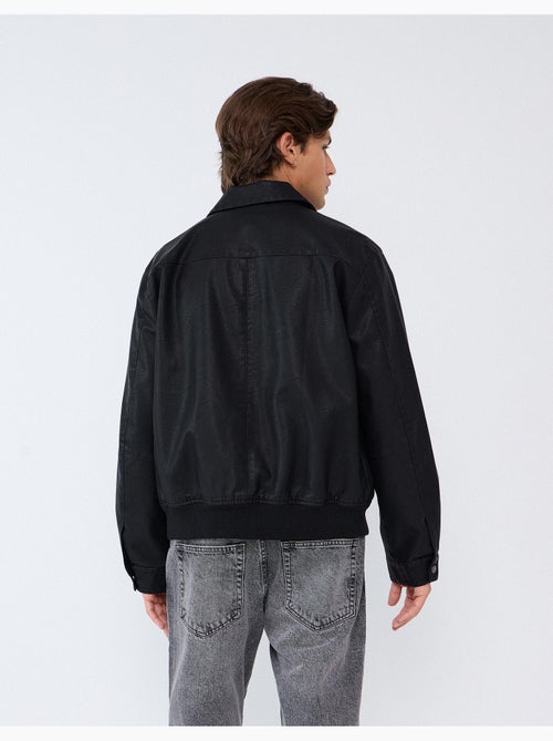 Veste bomber en cuir, mo fashion - Kiabi Veste bomber en cuir, mo fashion - Kiabi