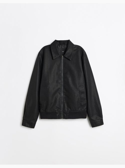 Veste bomber en cuir, mo fashion - Kiabi Veste bomber en cuir, mo fashion - Kiabi