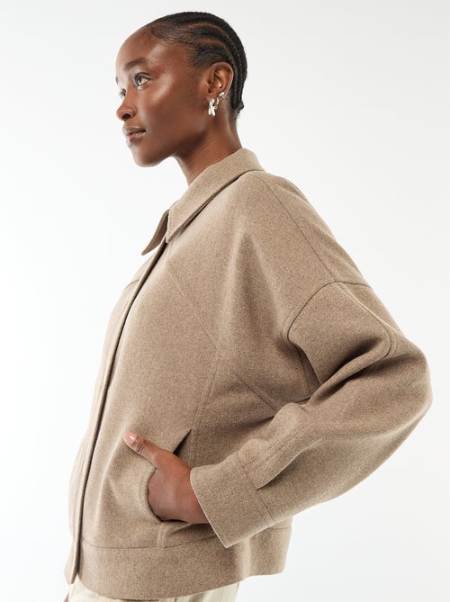 Veste chaude effet lainage - Kiabi