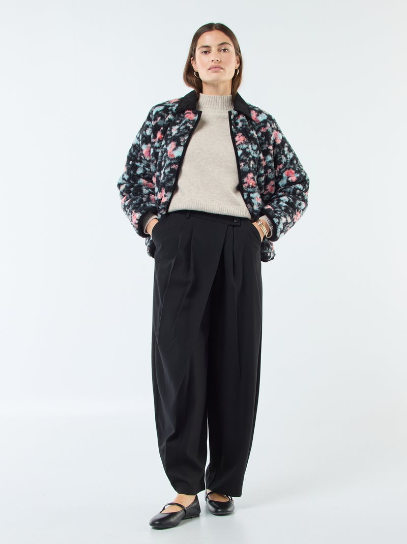 Veste chaude réversible Kaki - Kiabi