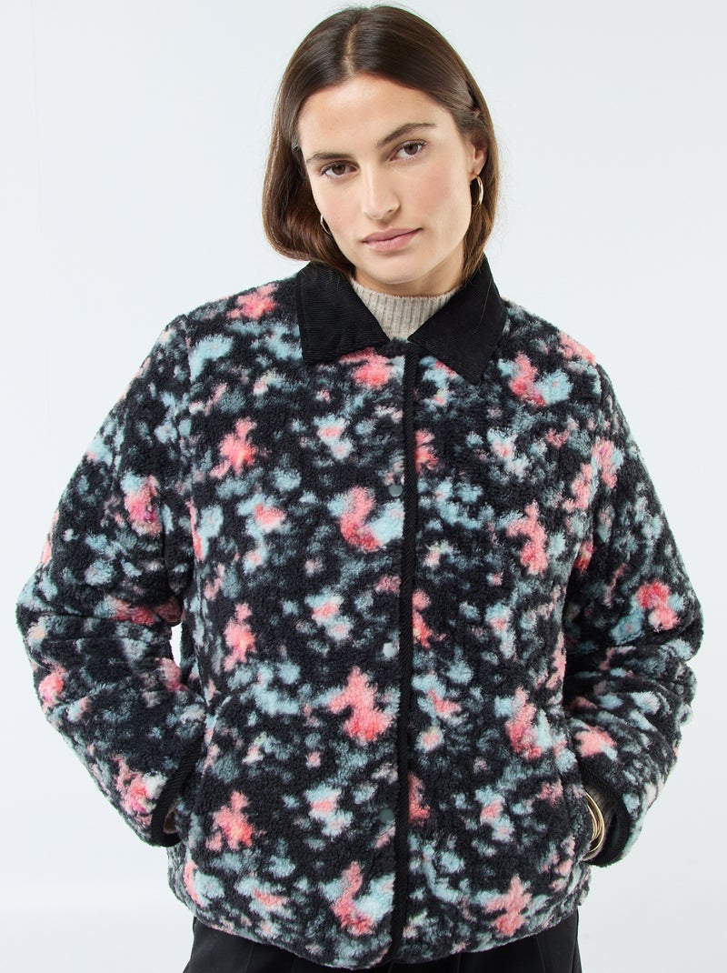 Veste chaude réversible Kaki - Kiabi