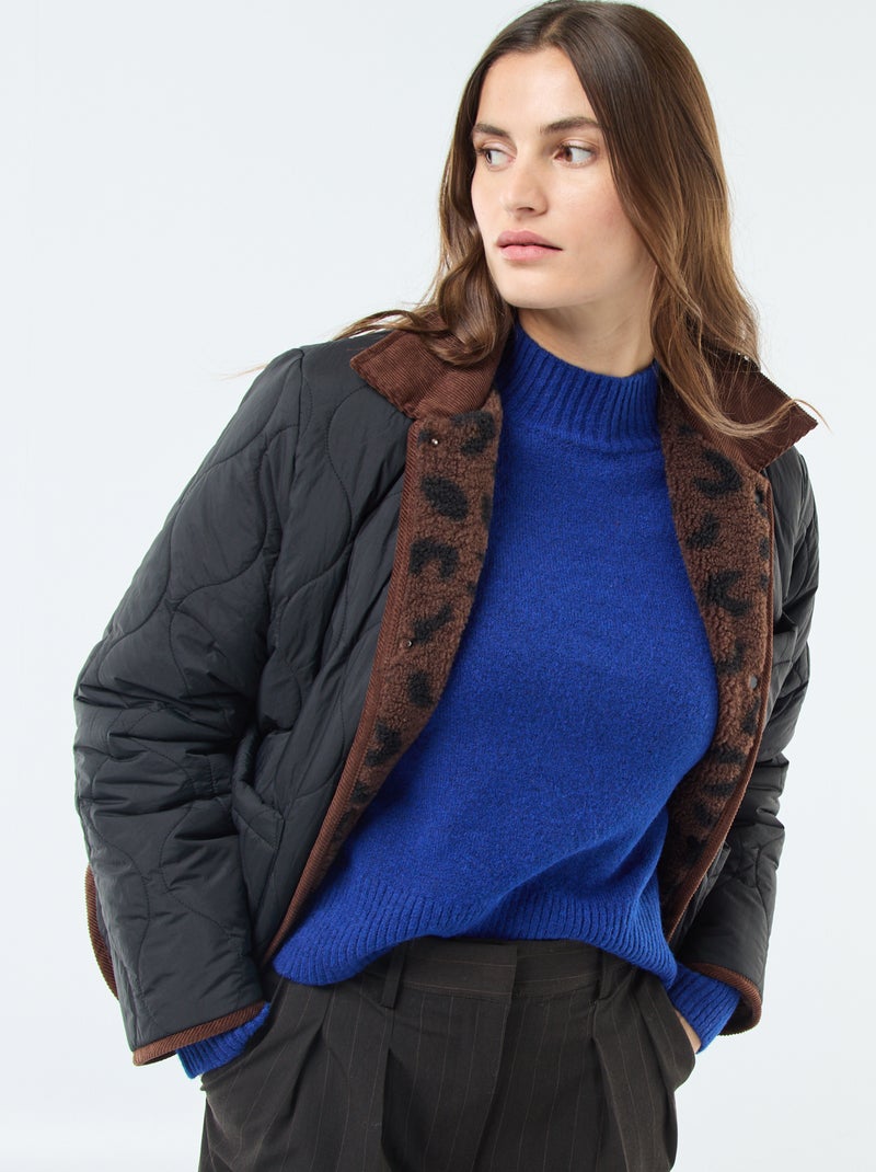 Veste chaude réversible Noir - Kiabi