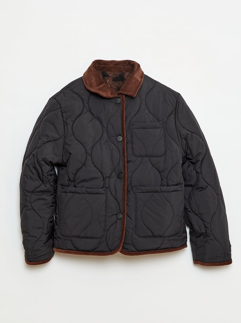 Veste chaude style workwear réversible Léopard - Kiabi