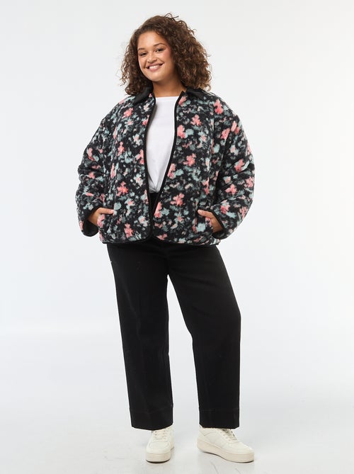 Veste chaude workwear réversible avec fermeture pressionnée - Kiabi