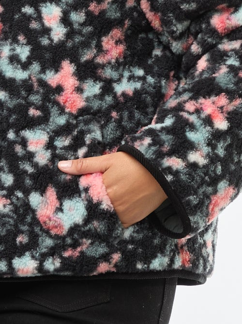 Veste chaude workwear réversible avec fermeture pressionnée - Kiabi