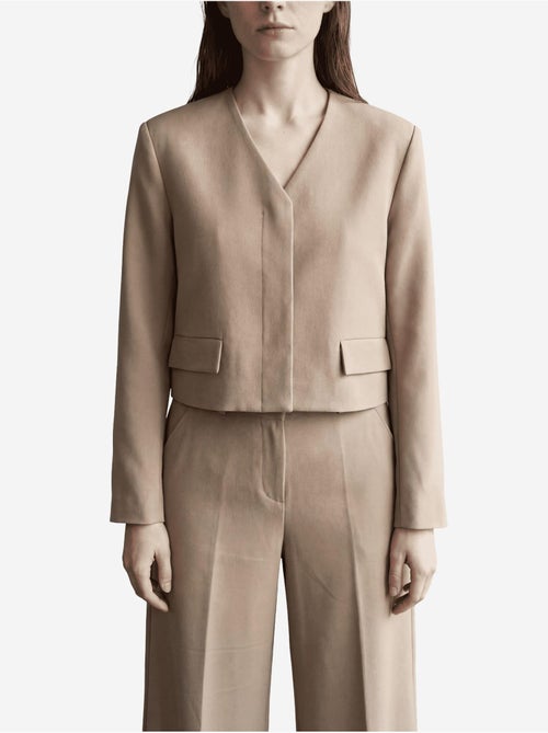 Veste cintrée à col en v avec poche my fashion - Kiabi