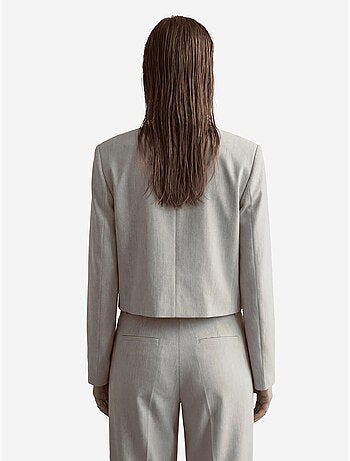 Veste cintrée à col en v avec poche my fashion