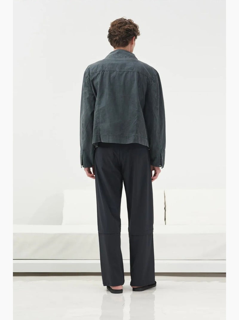 Veste coton droite zippée giesto Gris Noir - Kiabi