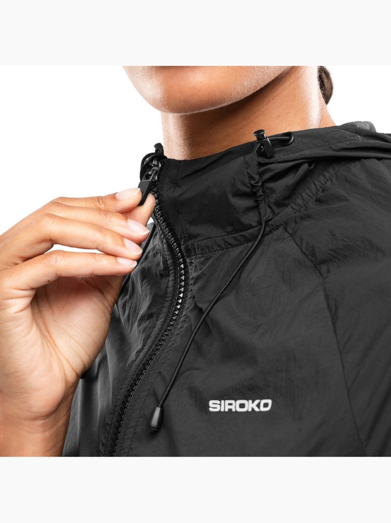 Veste coupe-vent running femme fitness femme alia Noir - Kiabi