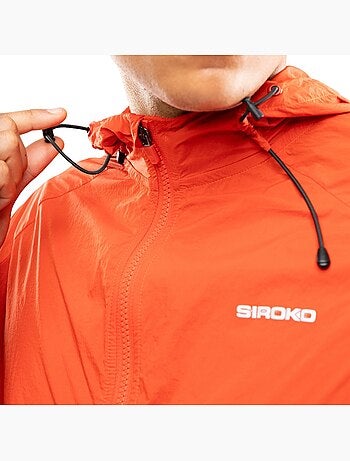Veste coupe-vent running homme fitness homme bund brick