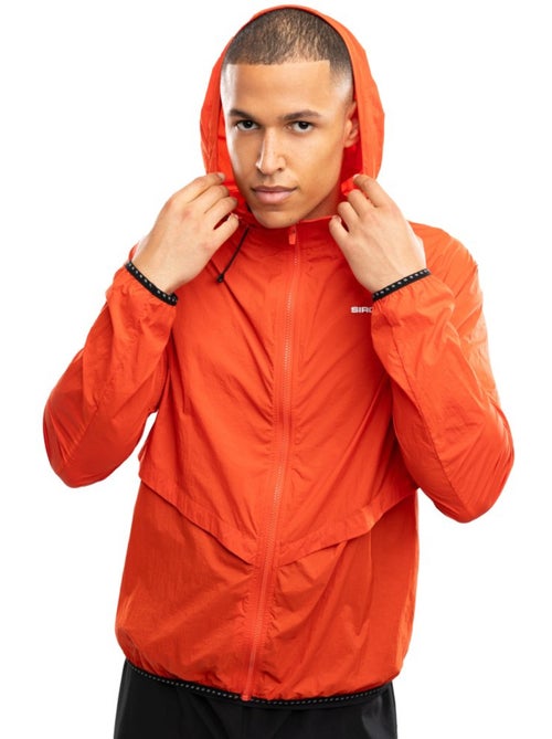 Veste coupe-vent running homme fitness homme bund brick - Kiabi