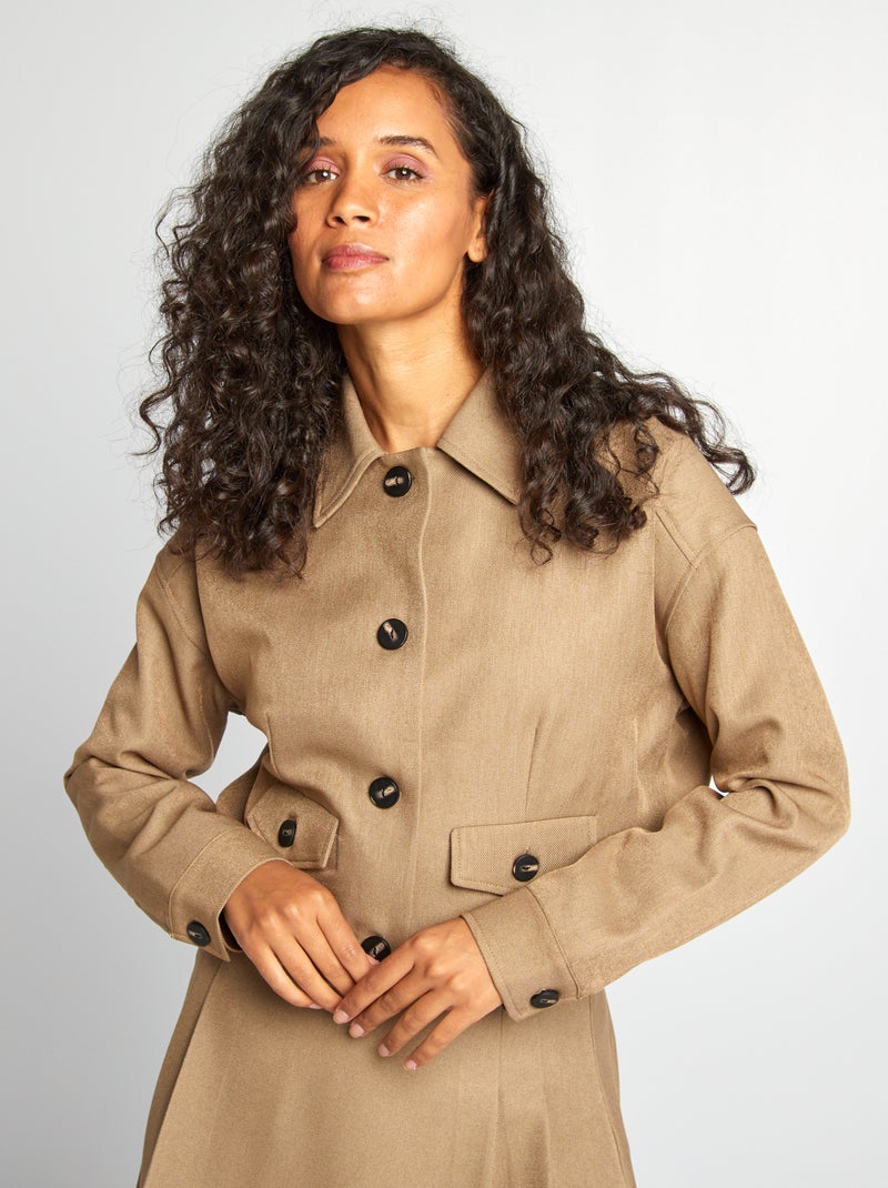 Veste courte à boutons Beige - Kiabi