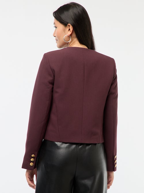 Veste courte à boutons dorés - Kiabi