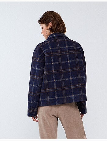 Veste courte à carreaux, mo fashion