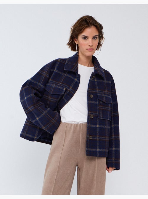 Veste courte à carreaux, mo fashion - Kiabi Veste courte à carreaux, mo fashion - Kiabi