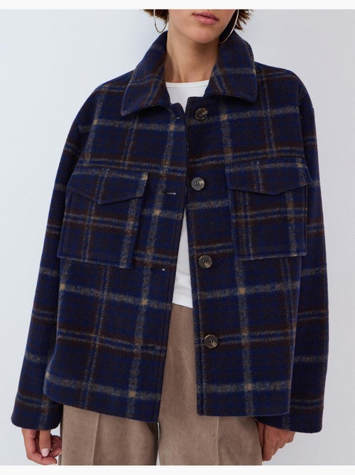 Veste courte à carreaux, mo fashion - Kiabi Veste courte à carreaux, mo fashion - Kiabi