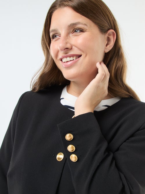 Veste courte avec boutons rétro - Kiabi