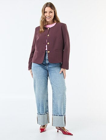 Veste courte avec boutons rétro