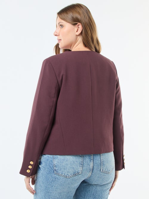 Veste courte avec boutons rétro - Kiabi