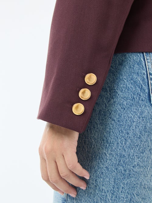 Veste courte avec boutons rétro - Kiabi