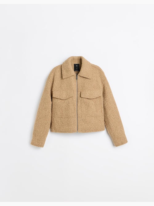 Veste courte avec effet bouclé, mo fashion - Kiabi