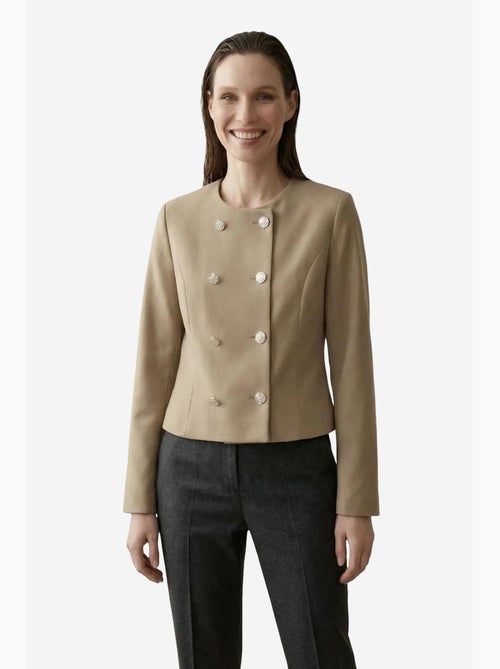 Veste courte boutonnée en tweed my fashion - Kiabi