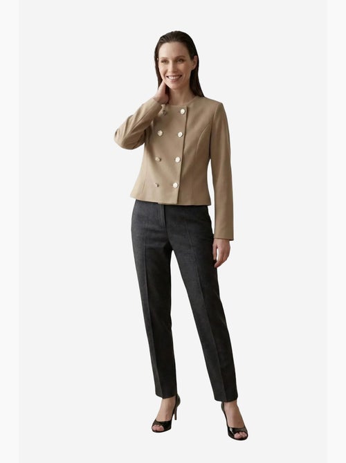 Veste courte boutonnée en tweed my fashion - Kiabi