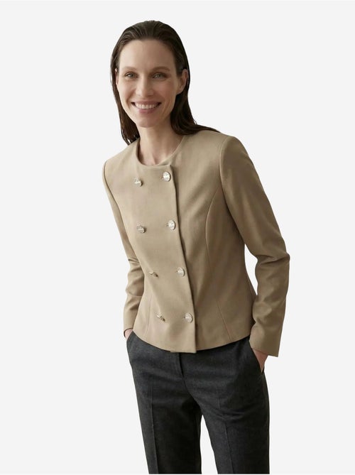 Veste courte boutonnée en tweed my fashion - Kiabi