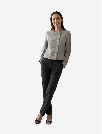 Veste courte boutonnée en tweed my fashion