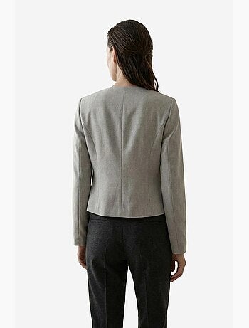 Veste courte boutonnée en tweed my fashion