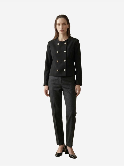 Veste courte boutonnée en tweed my fashion - Kiabi
