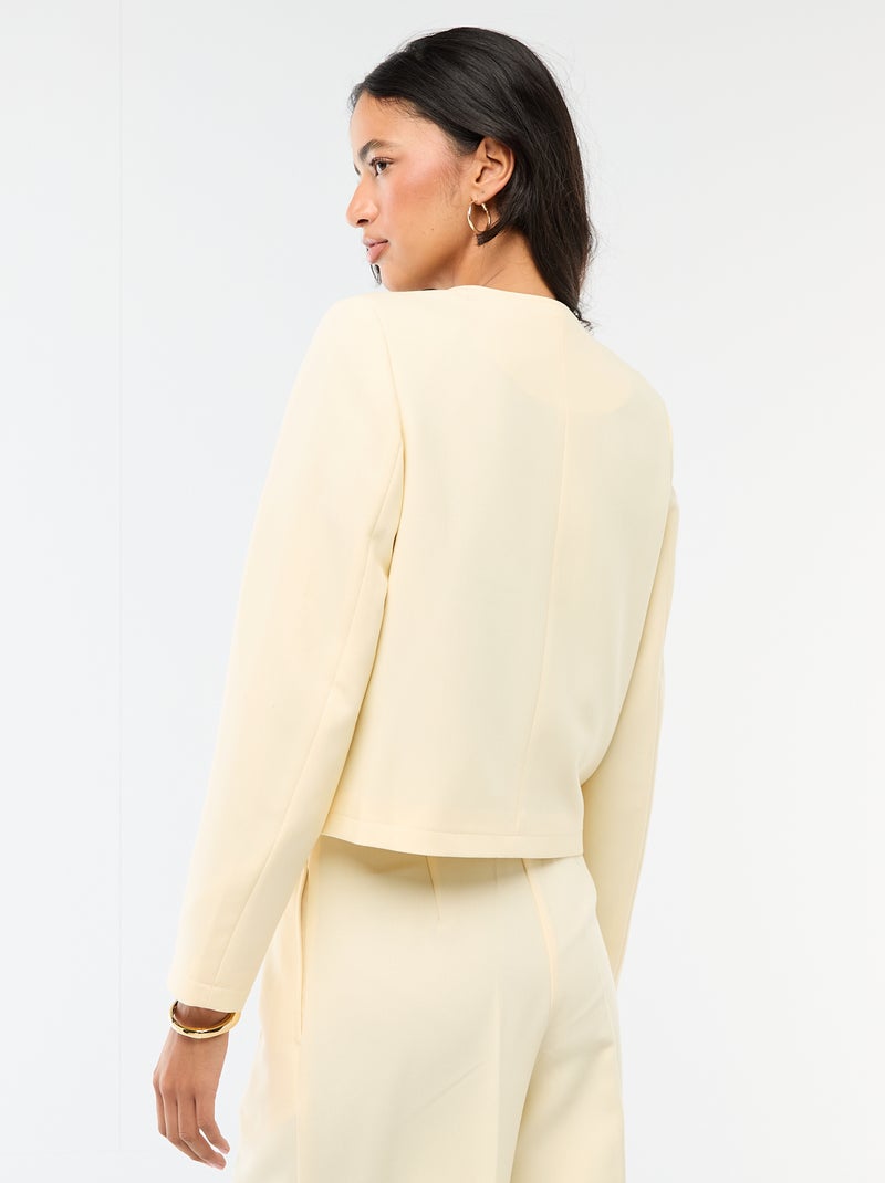 Veste courte de cérémonie unie Beige - Kiabi