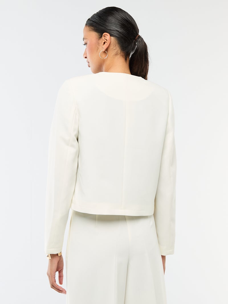 Veste courte de cérémonie unie Blanc - Kiabi