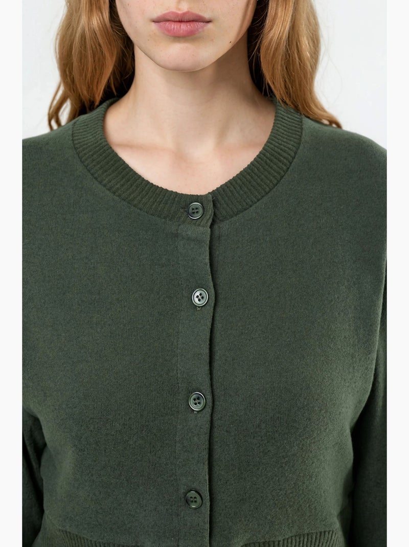 Veste courte décontractée avec fermeture à boutons busem Vert foncé - Kiabi
