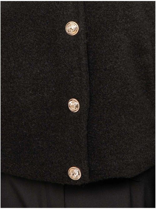 Veste courte effet laine boutons dorés uwari - Kiabi