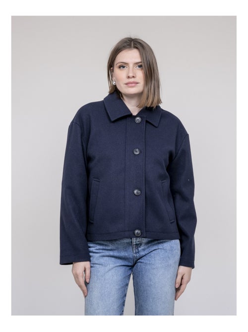 Veste courte effet laine uparlie - Kiabi Veste courte effet laine uparlie - Kiabi
