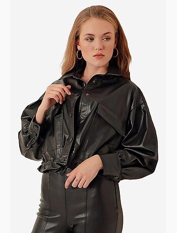 Veste courte en cuir bdart