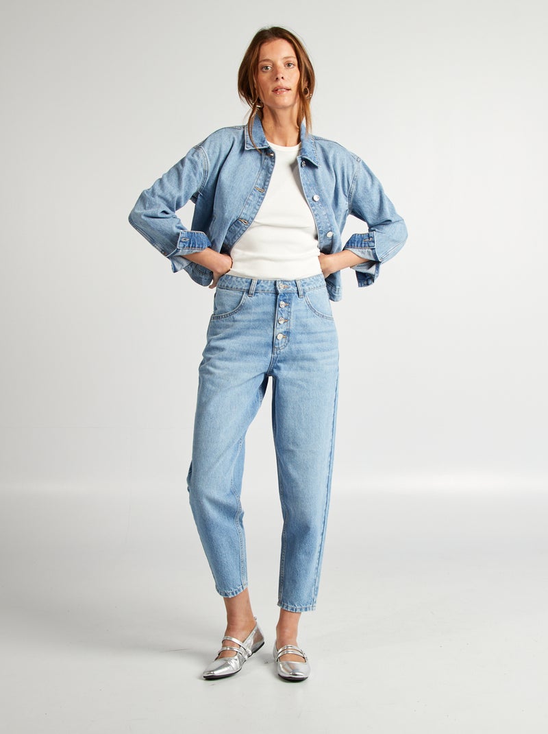 Veste courte en jean Bleu - Kiabi